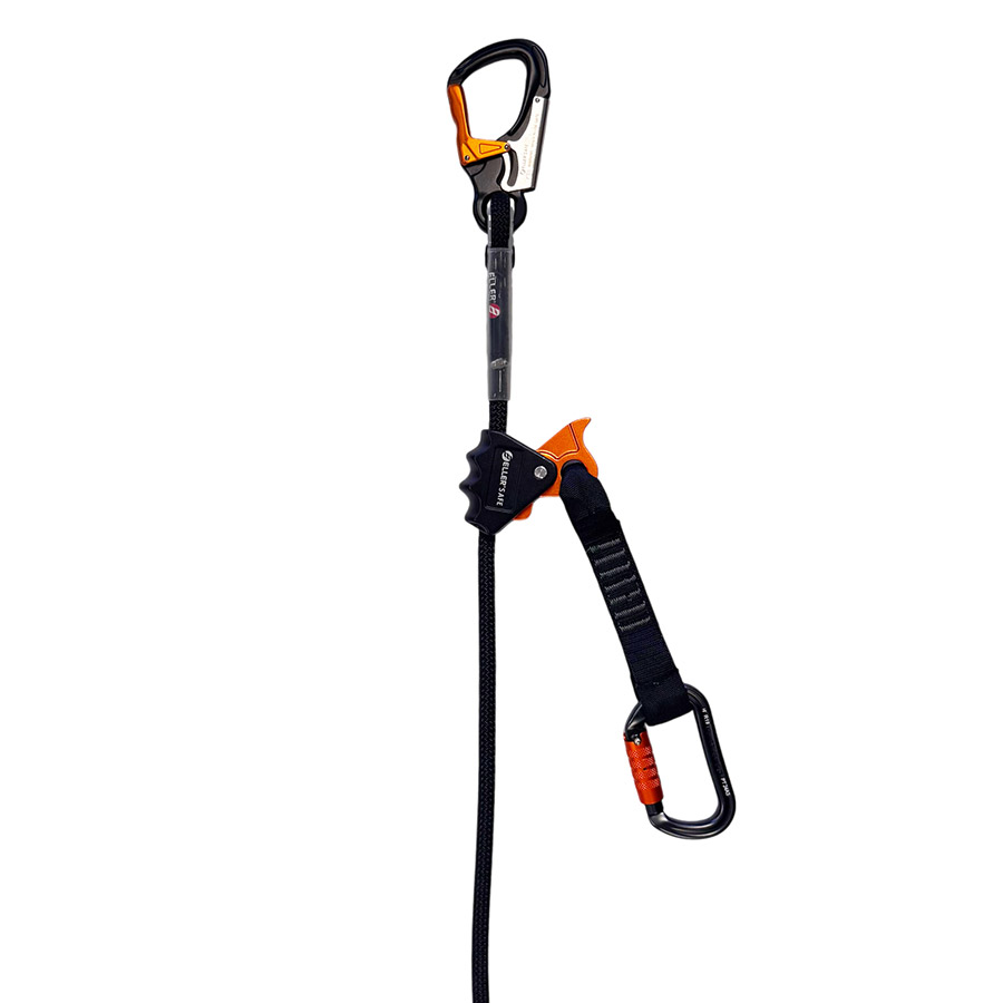 ELLERsafe AR120-G-020 Ankerlijn met klem - 20M - Zwart - Afbeelding 3