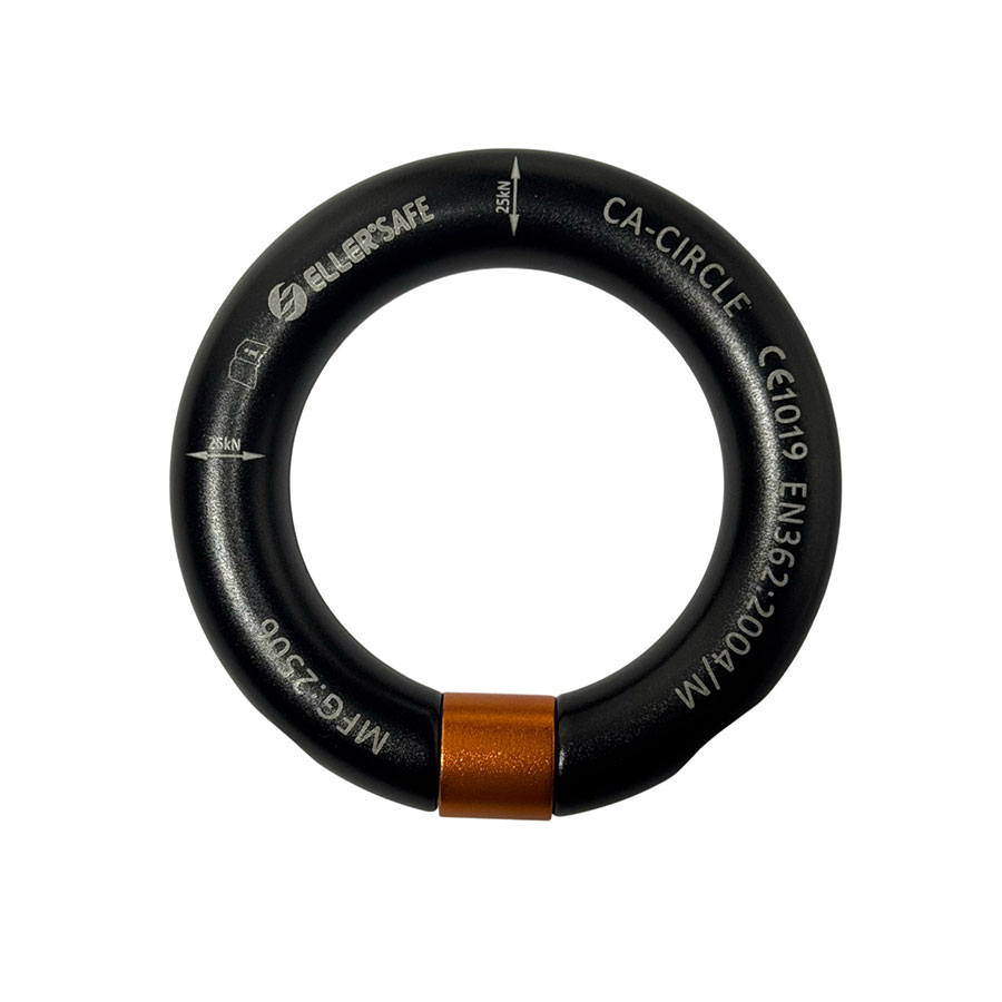 ELLERsafe CA-CIRCLE Connector - Aluminium - Tool opening - Oranje