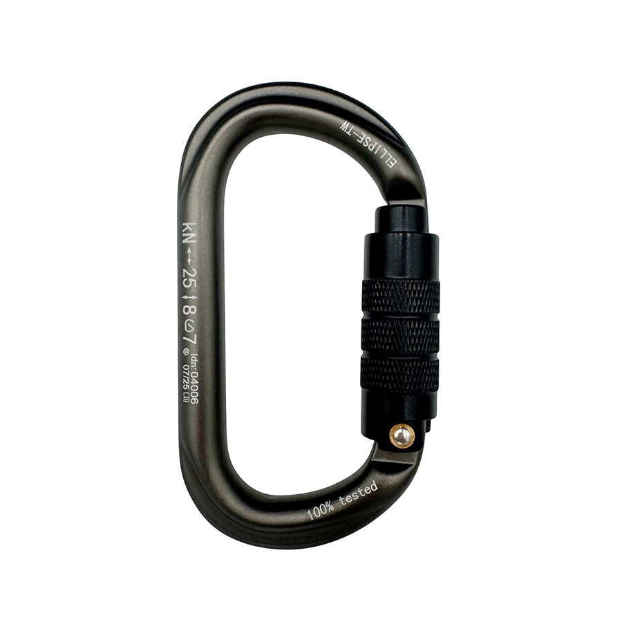 ELLERsafe CA-ELLIPSE-TW Karabijnhaak - Aluminium - Twistlock - Grijs - Afbeelding 3