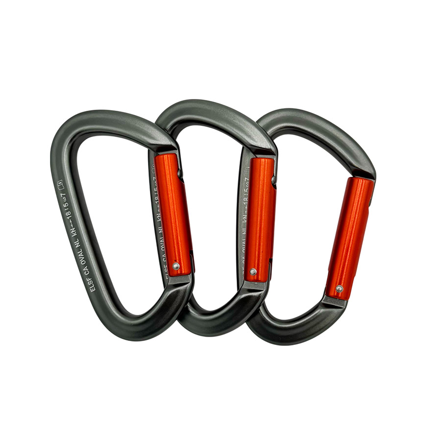 ELLERsafe CA-OVAL-NL Karabijnhaak - Aluminium - Non-lock - Oranje - Afbeelding 4