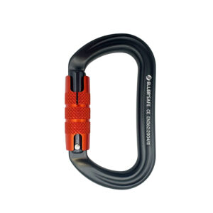 ELLERsafe CA-OVAL-TW Karabijnhaak- Aluminium - Twistlock - Oranje