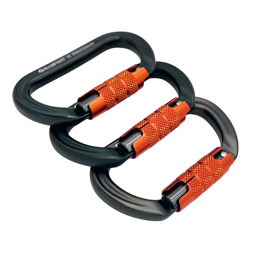 ELLERsafe CA-OVAL-TW Karabijnhaak- Aluminium - Twistlock - Oranje - Afbeelding 5